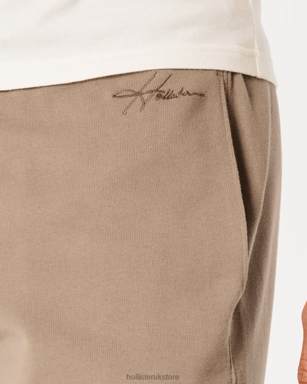 Bottoms Hollister Men Terry Fleece Shorts 5\\ 488201143 Light Brown